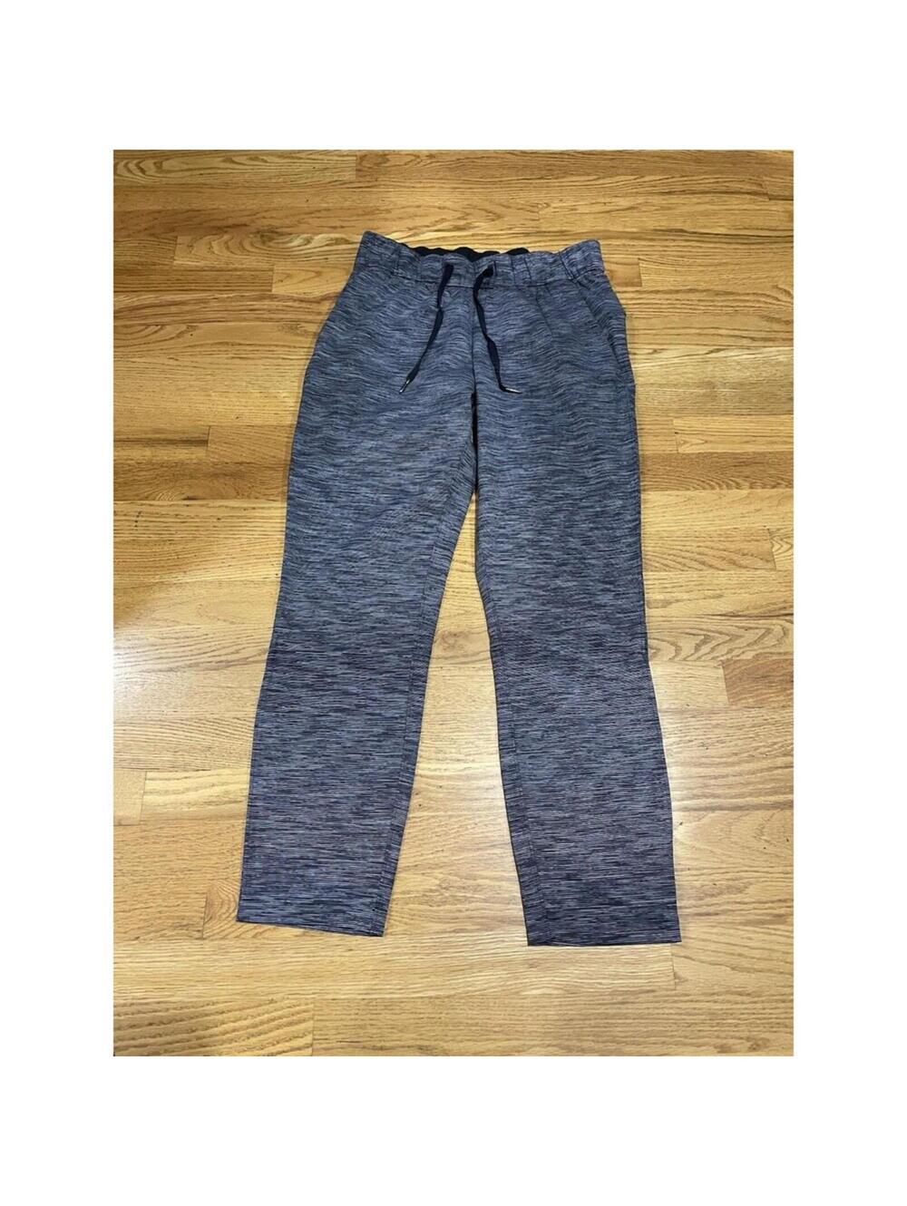 Lululemon On The Fly Pant Space Dye Blue Gray Jogger Womens Size 6 Athletic